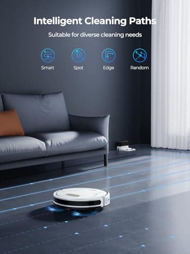 Laresar Clean Robot Vacuum and Mop Combo 4000Pa, Robot Vacuum Cleaner with Auto Carpet Boost, Self-Charging, App&Remote&Voice Control, Super-Slim, Ideal for Pet Hair 7