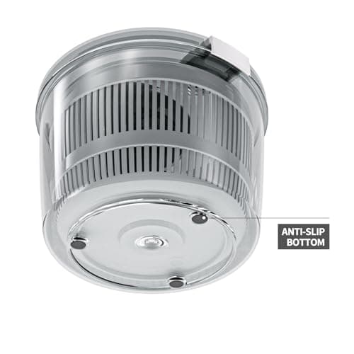 Cambom Salad Spinner Lettuce Spinner, Wash, Spin & Dry Salad Greens, Vegetable Washer Salad Dryer With Rotary Handle for Fruits & Vegetables, High Efficiency Vegetable Spinner Kitchen Gadget 3Qt White 5