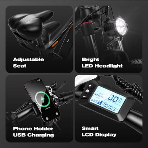 Electric Bike for Adults Peak 1500W 32Mph 840Wh Battery 27.5" Ebike 80 Miles Electric Mountain Bicycle for Men 7 Speed Gears Full Suspension System for Commuter 6