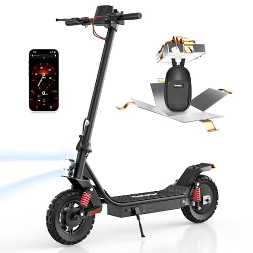 iScooter Electric Scooter Adults, 37MILES Long Range, 28MPH Top Speed, Dual Suspension Electric Scooter for Adults with Turn Signals and Double Braking Systems, APP - i10 Pro