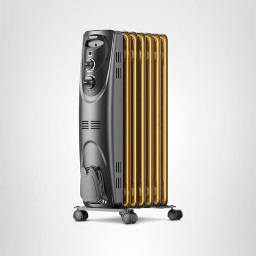 PELONIS Radiator Heater for Large Space, Electric Oil Filled Radiator, Dual Knobs, 1500W, Quiet Space Heater, 3 Modes, Tip-over Protection 9