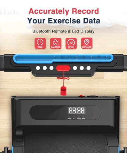 REDLIRO Under Desk Treadmill 2 in 1 Walking Pad, Portable, Folding, Electric, Motorized, Walking and Jogging Machine with Remote Control for Home and Office Workout 6