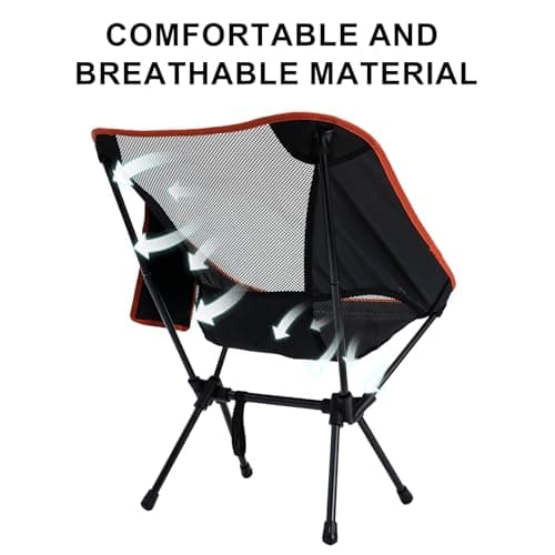 Doseno Backpacking Chair, Camping Chairs for Adults, Foldable Portable Chair for Outside Camp Sports Beach Travel Hiking 7