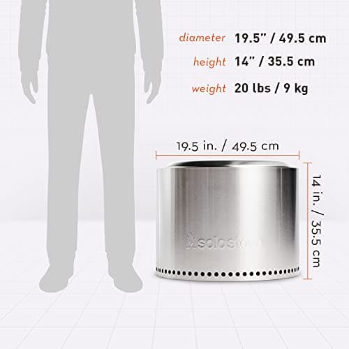 Solo Stove Bonfire 19.5" Smokeless Fire Pit with Removable Ash Pan | Portable Outdoor Fire Pit | Stainless Steel - Wood Burning Lightweight Fireplace | Ideal for 4-6 People, 20 lbs 8