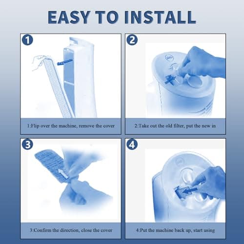 4 Pack Dual Action HEPA-Type Air Purifier Filter Replacement for Febreze and Honeywell U Filter, Repalce FRF102B and HRF201B, FHT170, FHT180, FHT190, HHT270W & HHT290 Series Air Purifier by Funmit 12