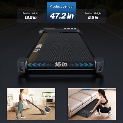 WELLFIT 10% Auto Incline Walking Pad Treadmill 350+ lbs Capacity,4 MPH Max,3.0HP,Low Noise Standing Under Desk Running Pad for Home Office Apartment, Works with Apps & Remote Control 5