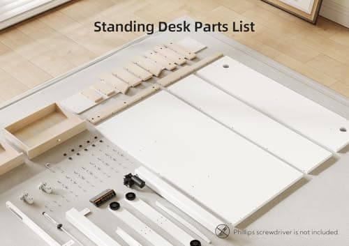 Claiks Standing Desk with Drawers, Electric Adjustable Standing Desk Adjustable Height, Sit Stand Up Desks with Storage Shelves & Wheels, 48 Inch White 7