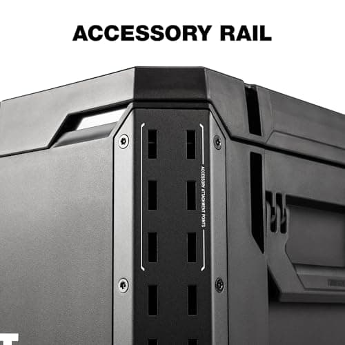 ToughBuilt StackTech XL 3 Drawer Tool Box, Heavy-Duty Portable Tools Chest, 50 lb Capacity - Stackable Toolbox Storage Organizer with 22 Dividers, Auto-Latching Drawers and Accessory Rails 7