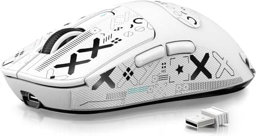 ATTACK SHARK X3 Lightweight Wireless Gaming Mouse, 49g Tri-Mode Bluetooth/2.4G/USB-C Wired Mouse, PAW3395 26K DPI Sensor, 200h Battery Life, Programmable Buttons, Griptape for PC/Laptop/Mac
