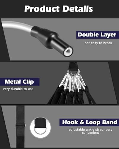 Zacro Resistance Bands for Working Out, 270 lbs Heavy Resistance Bands with Handles, Exercise Bands with Door Anchor, Ankle Straps, for Heavy Resistance Training, Shape Body, Yoga, Home Workout 5