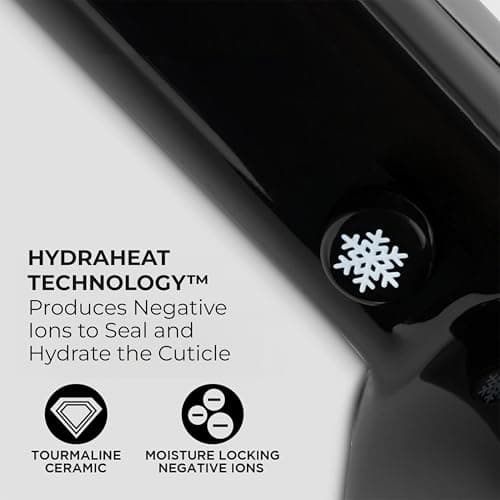 FHI HEAT Platform Nano Lite Pro 1900 Turbo Tourmaline Light Weight Ceramic Quick Dry Hair Dryer with 3 Piece Attachment Set, Black 7