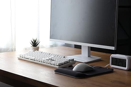 i-rocks K74M Illuminated Mechanical Keyboard - with Swappable Switches - 107keys, USB-C Detachable Cable, LED Backlit, PBT Double Shot Keycaps, Smart Wheel Control - White 5