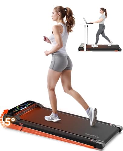 Lysole Walking Pad Treadmill with Incline,Treadmills for Home and Office,265 Lb Capacity,4 in 1 Portable Under Desk Treadmill with APP and Remote Control,Large LED Display