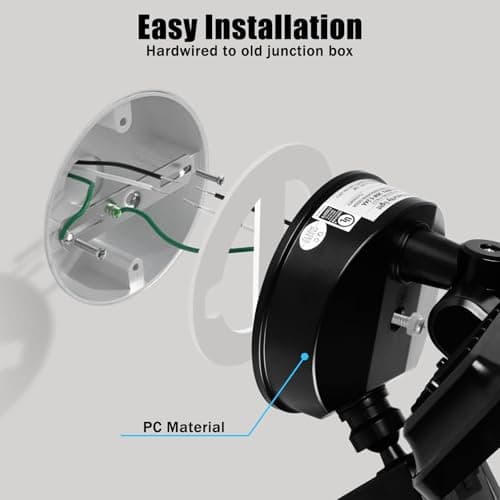 duola Smart Floodlight Camera Outdoor, LED Motion Sensor Security Camera Light with Video, 2 Way Audio, Wired,90dB Siren, Work with Alexa,Waterproof,128 GB Local Storage & Cloud for Home Surveillance 9