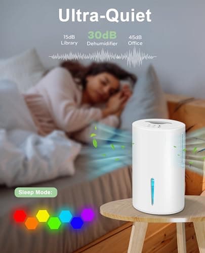 Gocheer Dehumidifiers for Home, Small Dehumidifier with Drain Hose 5