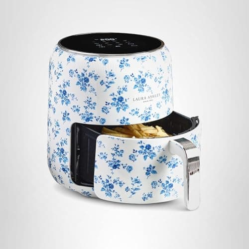 Laura Ashley Digital 9-in-1 Large Air Fryer 4.75 Quarts | Beautiful Air Fryer with China Rose Floral Print | Compact Airfryer with Rapid Air Technology for Healthy & Energy-Efficient Cooking 8
