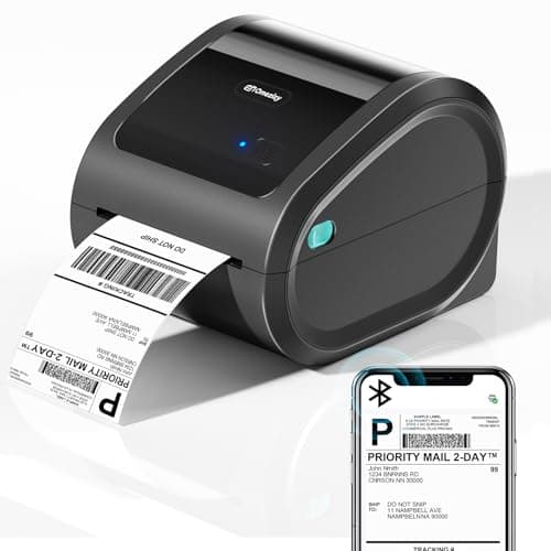 Omezizy Bluetooth Shipping Label Printer 4x6 - D520BT Thermal Label Printer for Small Business, Thermal Printers with Built-in Label Holder, Compatible with USPS, Tiktok, Amazon