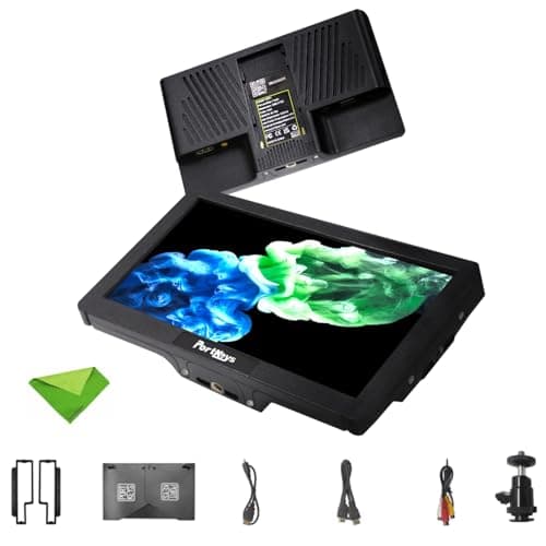 Portkeys HD7H 7" 1000nit Camera DSLR Field Monitor, 4K HDMI Input Video Monitor, with Top Shortcut Keys Suitable for Sony, Canon, Nikon, Fuji, Olympus DSLR Cameras with Sunshade