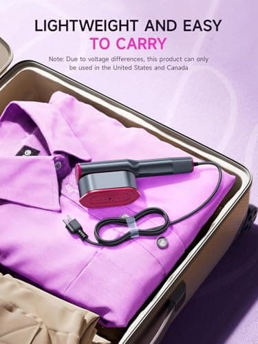 DRFLASH 2-in-1 Steamer & Iron for Clothes,15s Fast Heat-up 1200W Portable Handheld Garment Steamer,Travel Size with Large Ceramic Heat Panel,Quick Wrinkle Removal,110V-120V 7