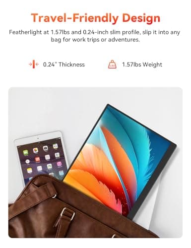 HotYeah 16" 2.5K 144Hz Portable Gaming Monitor, 2560x1600 QHD 125% sRGB USB-C HDMI Monitor for Laptop, External Monitor w/180° Adjustable Kickstand for MacBook, Laptop, PC, Phone, Tablet, Switch, PS5 9