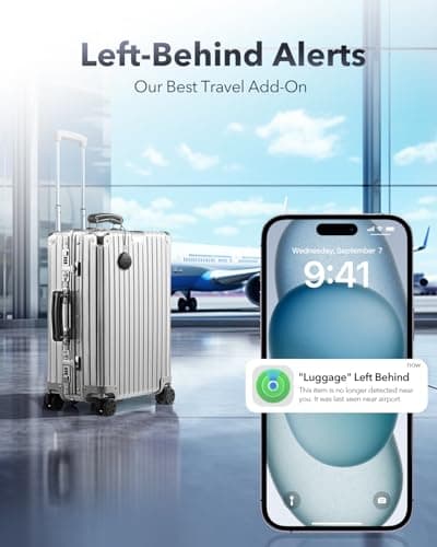 Air Tracker Tags-4 Pack for Apple Find My (iOS Only), Official MFi Certified, Mini Bluetooth Key Finder Locator with Sound, Smart Luggage Tracker for iPhone, Suitcases, Backpack, Wallet, Bike 6