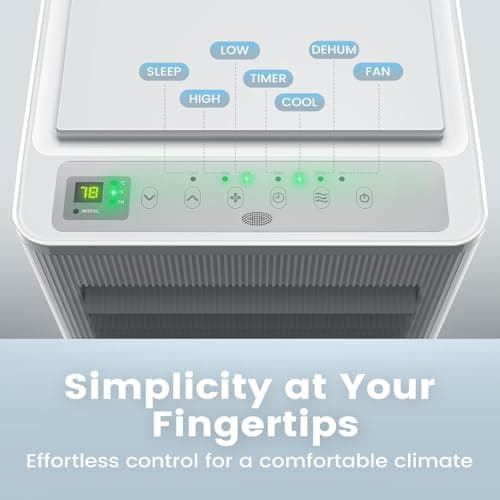 Air Choice Portable Air Conditioner, 10000 BTU Air Conditioner Portable for Room Up to 450 Sq.Ft, Remote Control, 24H Timer, Dehumidifier & Fan Modes, 3-in-1 AC Unit with Window Kit for Home Office 8