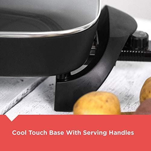 BLACK+DECKER Electric Skillet, Variable Temperature Control, Nonstick Cooking Surface, Dishwasher Safe, Tempered Glass Lid, 12"x15" 6