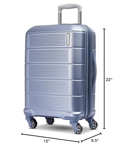 American Tourister Stratum 2.0 Expandable Hardside Luggage with Spinner Wheels, Slate Blue, Carry-on 9