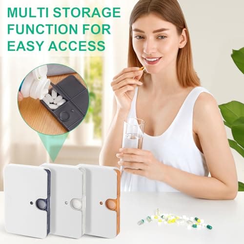 3 Mixed Colors Portable Pill Organizer, 6 Compartments Travel Pill Case for Purse or Pocket -Small Pill Box Dispenser Home Travel Supplement Semi Transparent (3 Mixed Colors) 7