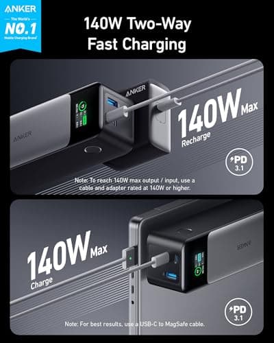 Anker 735 USB C Fast Charger with Anker 737 Power Bank Gen 2 6
