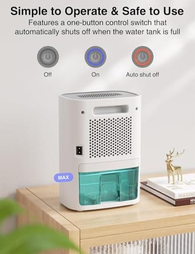 CLEVAST Small Dehumidifier for Home, 30 OZ Mini Quiet Dehumidifiers for Bedroom, Portable Compact Air Dehumidifier for Room, Bathroom, Closet, RV, Camper, House (Not Cordless) 6