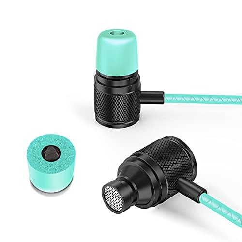 LUDOS Ultra Wired Earbuds in-Ear Headphones, 5 Years Warranty, Earphones with Mic, Noise Isolating Ear Buds, Memory Foam for iPhone, Samsung, School Students, Kids, Women, Small Ears - Turquoise 9