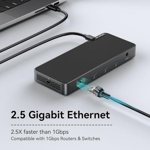 Thunderbolt 4 Dock Laptops Docking Station Dual Monitor for MacBook with 85W Charging 3X TB4 Ports 40Gb/s, USB-A/C, 2.5GbE Ethernet, Audio,SD for USB C Laptop 6