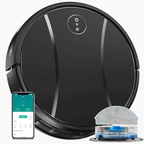 Tipdiy Robot Vacuum and Mop Combo,4200Pa Powerful Robotic Vacuum Cleaner with Self-Charging, Home Automatic Robot Aspiradora for Hard Floor, Low Carpet, Pet Hair, App&Voice&Remote Smart Control