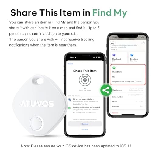 ATUVOS Air Tracker Tags-4 Pack, Bluetooth Luggage Tracker Works with Apple Find My APP (iOS Only, Not for Android), Keys Finder and Item Locator for Luggage, Backpack, Suitcases, Replaceable Battery 7
