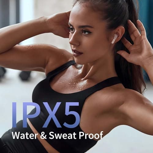 MIPOW Next-Gen x Miffy 2026 Wireless Earbuds, BT5.3 36H Playtime AI ENC Noise Cancelling IPX7, Bluetooth Sport Earphones with Charging Case, Bunny Design Pastel Sky Blue - Gift for Girls 5