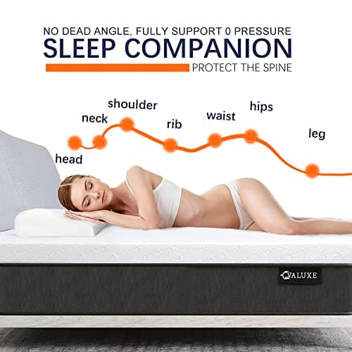 VALUXE 4 Inch Gel Memory Foam Mattress Topper King Size High Density Cooling Pad Pressure Relief Bed Topper (with Removable & Washable Bamboo Cover) 5