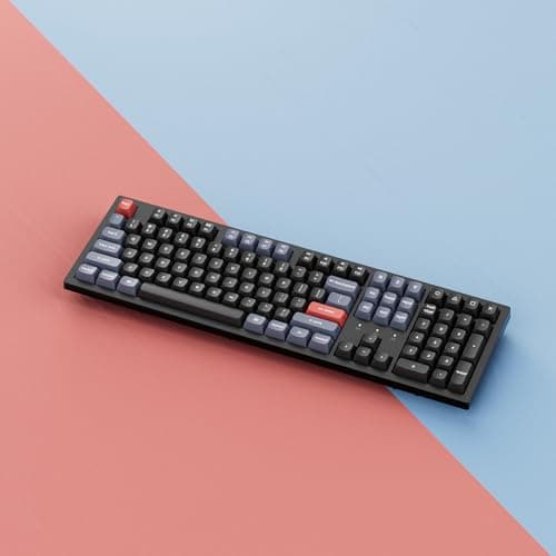 Keychron K10 Pro Wireless Custom Mechanical Keyboard, QMK Programmable Bluetooth 100% Layout with Silent Red Switch White Backlight Compatible with Mac Windows Linux 6