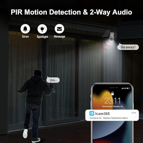 PHANSATIM Solar 4G LTE Cellular Security Cameras Wireless Outdoor,No WiFi Solar Powered Battery Camera for Home Surveillance,PTZ Motion Detection Sensor, Built in SIM Card 7