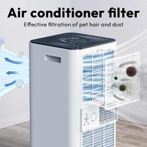 10,000 BTU Portable Air Conditioners, Portable AC With Remote for Room to 450 sq.ft 3 in 1 Air Conditioner With Dehumidification/Air Circulation/Timer And Window Kit 5