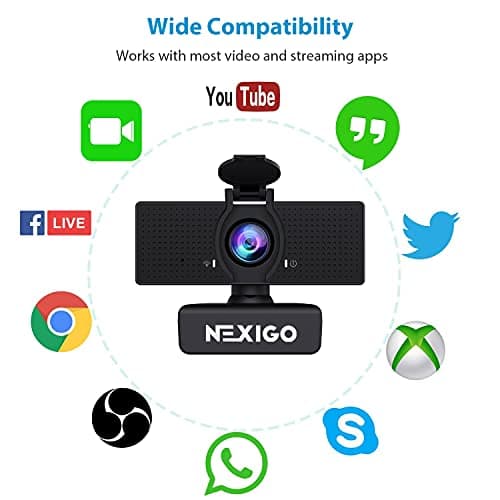 NexiGo N60 1080P Webcam with Microphone, Software Control & Privacy Cover, USB HD Computer Web Camera, Plug and Play, for Zoom/Skype/Teams, Conferencing and Video Calling 8
