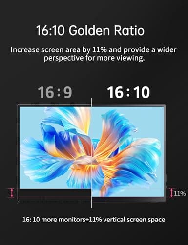 VOKENSU Portable 2K 144Hz Monitor, 16" 2560x1600 QHD Gaming HDR FreeSync, Ultra Slim Travel Screen w/Kickstand & Speaker for Laptop Switch Xbox PS5/4 7