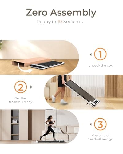 Yagud Walking Pad, Under Desk Walking Treadmill, 2.5HP with Remote and LED Display, 3 in 1 Portable with 265 lbs Weight Capacity for Home Office 6
