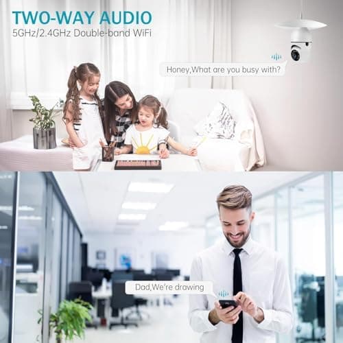 AnlanBodo Light Bulb Security Camera Outdoor, 5G& 2.4GHz WiFi Security Cameras Wireless for Home Security, Motion Detection, Color Night Vision, Siren Alarm, Bulb Camera Compatible with Alexa(2 Pack) 8