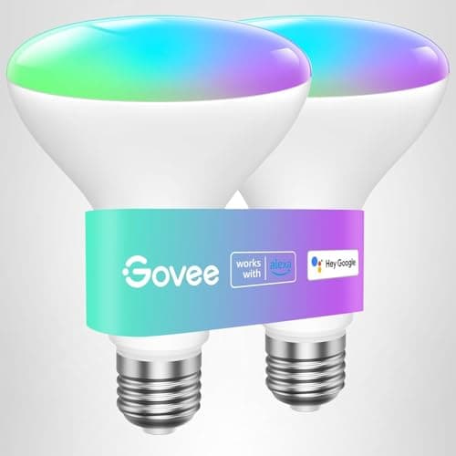 Govee Smart Light Bulbs, 1200 Lumens Dimmable BR30 Bulbs, RGBWW Color Changing Light Bulb, Flood Light Bulbs Work with Alexa, Google Assistant, WiFi & Bluetooth LED Bulbs, Music Sync, 2 Pack 10