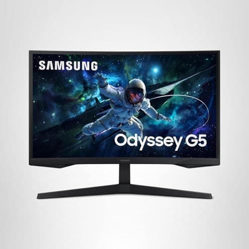 Samsung 27-Inch Odyssey G55C Series QHD 1000R Curved Gaming Monitor, 1ms(MPRT), HDR10, 165Hz, AMD Radeon FreeSync, Eye Care, LS27CG552ENXZA 16