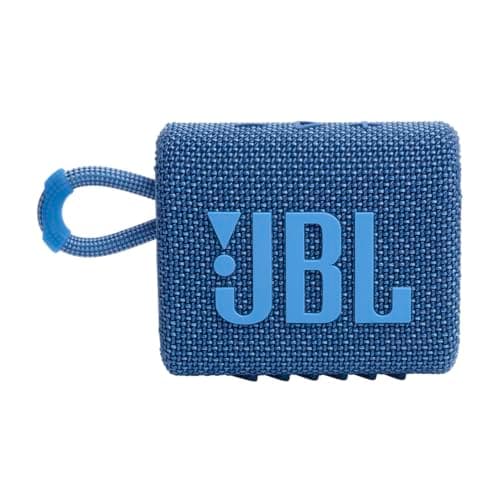 JBL Go 3 Eco - Portable Mini Bluetooth Speaker, big audio and punchy bass, IP67 waterproof and dustproof, 5 hours of playtime, Made in part with recycled materials (Eco Blue) 6