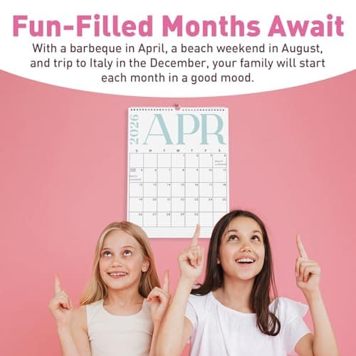 S&O Modern Vertical Wall Calendar from January 2025-June 2026 - Tear-Off Monthly Calendar - 18 Month Academic Wall Planner - Hanging Organizer to Track Anniversaries & Appointments - 13.5"x10.5”in 9
