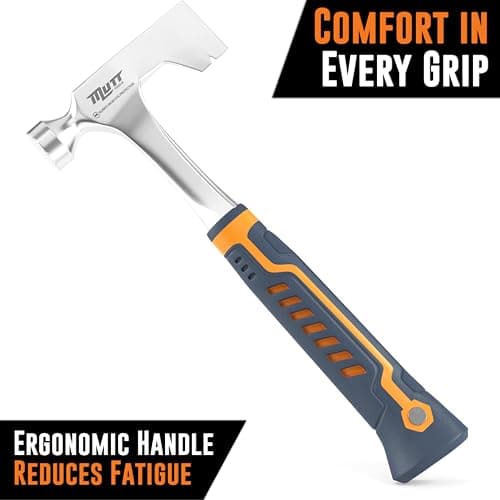 Mutt Tools Professional Drywall Hammer Hatchet – 14oz Head – Ergonomic Grip – Lath Hammer for Drywall Installation and Demolition 6