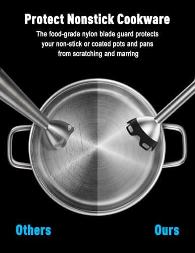 1000W Powerful Immersion Blender handheld, 2025 New Update Hand Blender with 25-Speed, Scratch-Resistant Corded Hand Mixer with Heavy-Duty Copper Brushless Motor and Gift Box 5